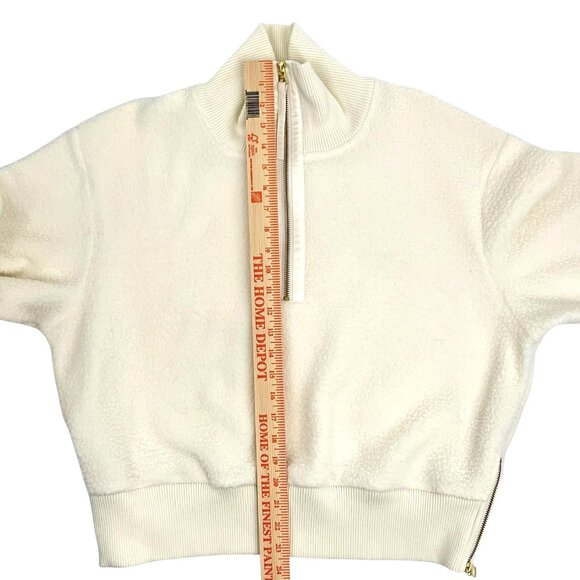 Varley Roselle Sweatshirt Womens Large White Fleece Half Zip Mock Neck Pullover - Picture 14 of 15